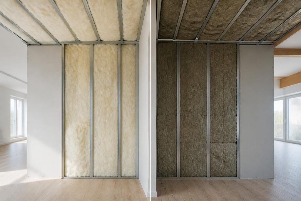 découvrez les avantages de la laine de verre et de la laine de roche pour l'isolation phonique de vos murs et plafonds. comparez leurs performances et choisissez l'isolant idéal pour un confort acoustique optimal.