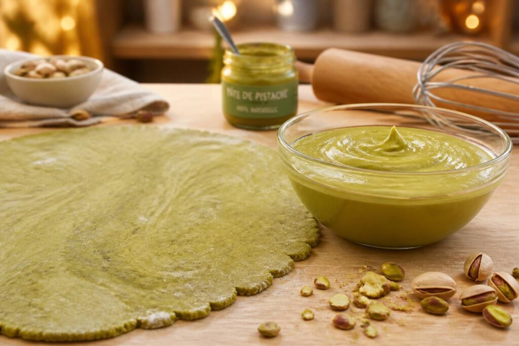 découvrez notre pâte et crème à la pistache, idéales pour des desserts gourmands et savoureux. parfaites pour pâtisseries maison réussies.