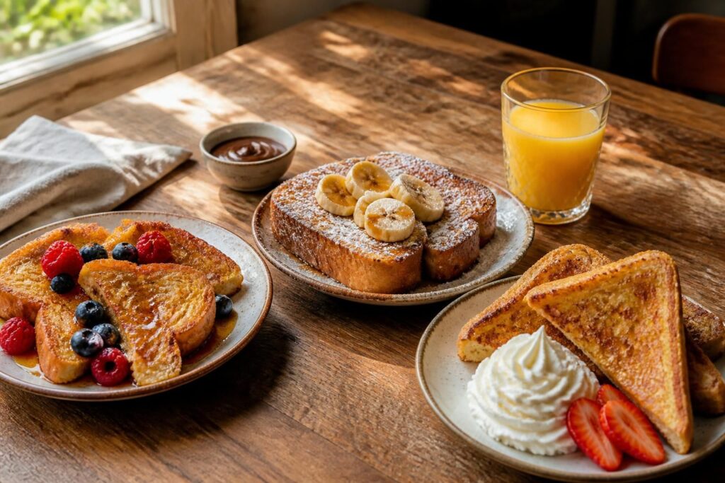 découvrez notre recette de pain perdu et ses variantes sans œuf, à la brioche ou au pain de mie pour un petit-déjeuner gourmand et facile à préparer.